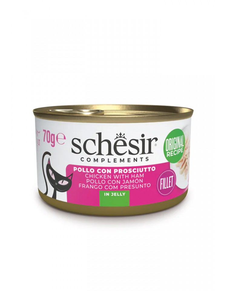 kiwipet-racao-schesir-gato-adulto-humida-70g-filete-gelatina-frango-presunto-frente