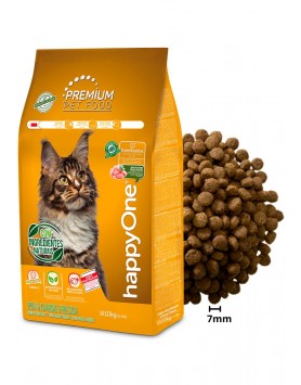 kiwipet-racao-happyone-premium-gato-adulto-10kg-seca-esterilizado-carne-fresca-detalhe