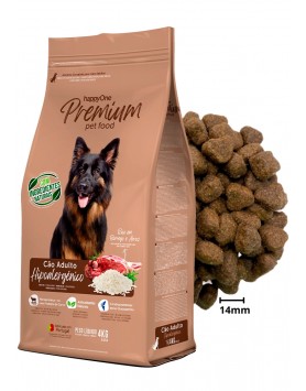 kiwipet-racao-happyone-premium-cao-adulto-4kg-seca-hipoalergenico-detalhe
