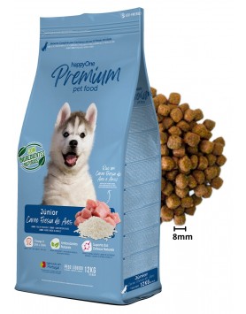 kiwipet-racao-happyone-premium-cao-junior-12kg-seca-carne-fresca-detalhe