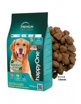 kiwipet-racao-happyone-premium-cao-adulto-4kg-seca-salmao-arroz-detalhe