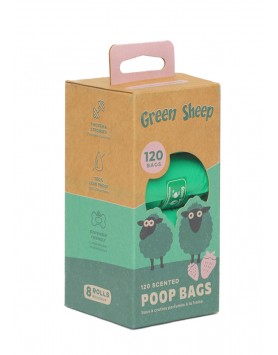 kiwipet-green-sheep-cao-120-sacos-dejetos-cheiro-morango-embalagem-detalhe