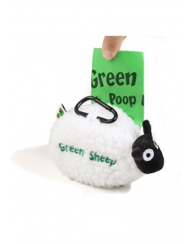 kiwipet-green-sheep-cao-dispensador-sacos-dejetos-branco-demonstracao