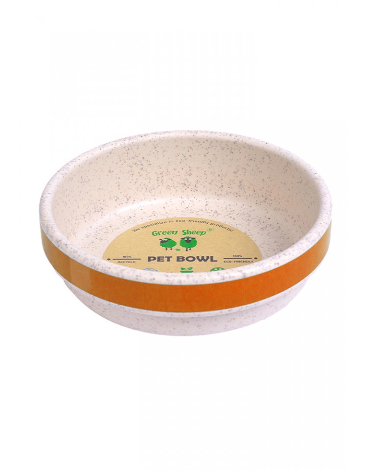 kiwipet-comedouro-green-sheep-cao-plastico-reciclado-laranja