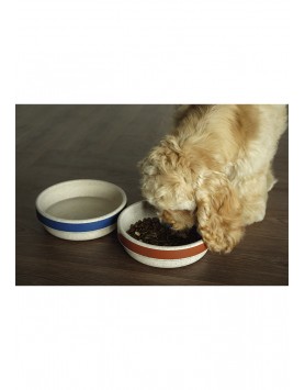 kiwipet-comedouro-green-sheep-cao-plastico-reciclado-laranja-azul-utilizacao