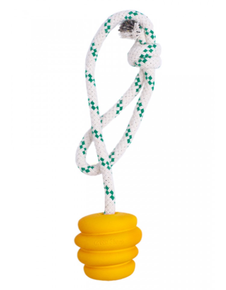 kiwipet-brinquedo-green-sheep-cao-corda-bola-borracha-amarelo