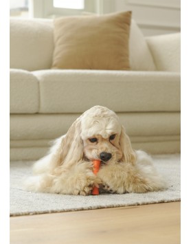 kiwipet-brinquedo-green-sheep-cao-osso-borracha-laranja-detalhe