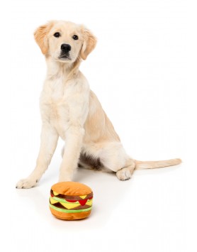 kiwipet-brinquedo-fuzzyard-cao-peluche-hamburguer-detalhe