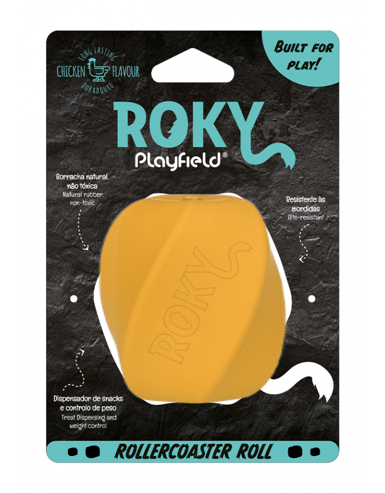 kiwipet-brinquedo-playfield-cao-roki-rollercoaster-amarelo-embalagem