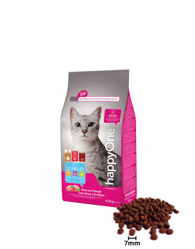 kiwipet-racao-happyone-gato-adulto-2kg-seca-atum-frango-detalhe