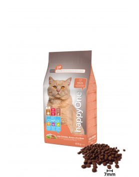 kiwipet-racao-happyone-gato-adulto-2kg-seca-salmao-detalhe