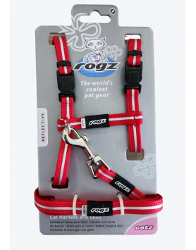 kiwipet-peitoral-rogz-gato-alley-harness-s-vermelho