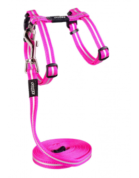 kiwipet-peitoral-rogz-gato-alley-harness-rosa
