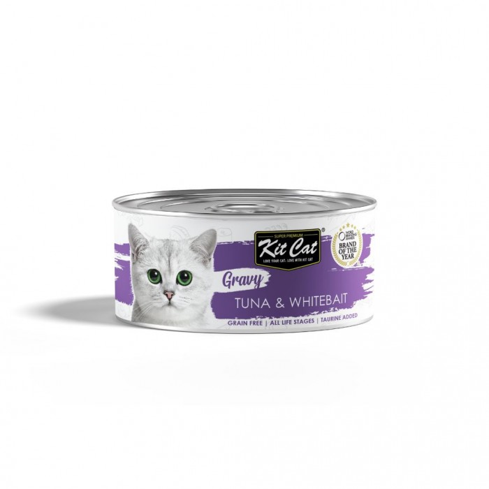 Alimento Húmido Kit Cat Super Premium - Atum e Carapauzinhos 70g - Molho