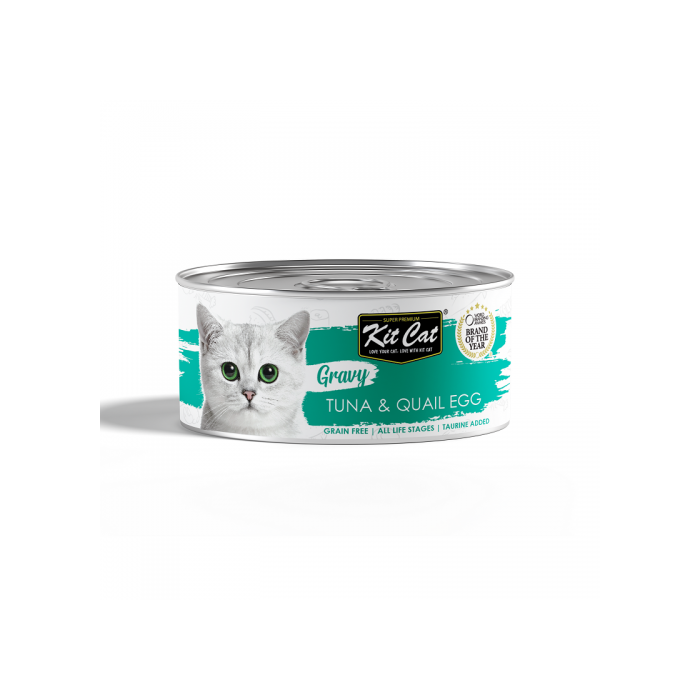 Alimento Húmido Kit Cat Super Premium - Atum e Ovo de Codorniz 70g - Molho