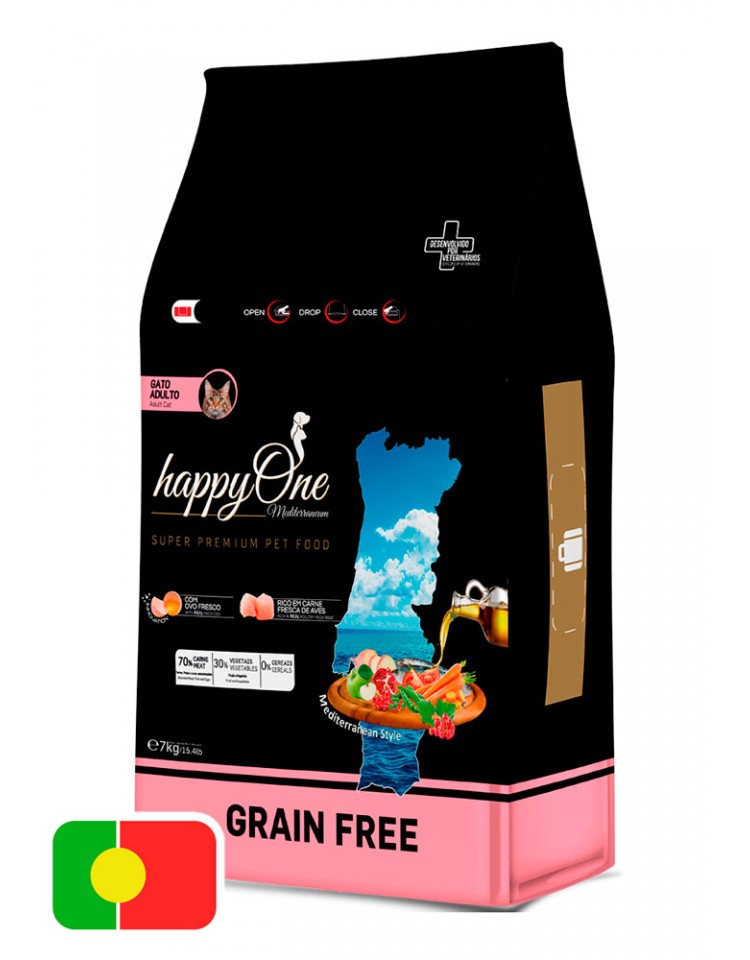 kiwipet-racao-happyone-mediterraneum-gato-adulto-7kg-seca-grain-free-carne-fresca