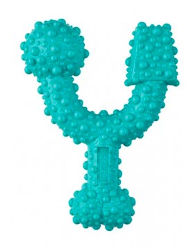 kiwipet-brinquedo-tastybone-cao-osso-nylon-triobone-hortela-pimenta-grande-detalhe