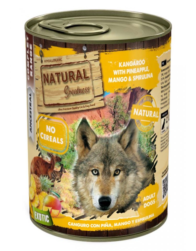 kiwipet-racao-natural-greatness-cao-adulto-400g-humida-canguru-ananas-manga-espirulina