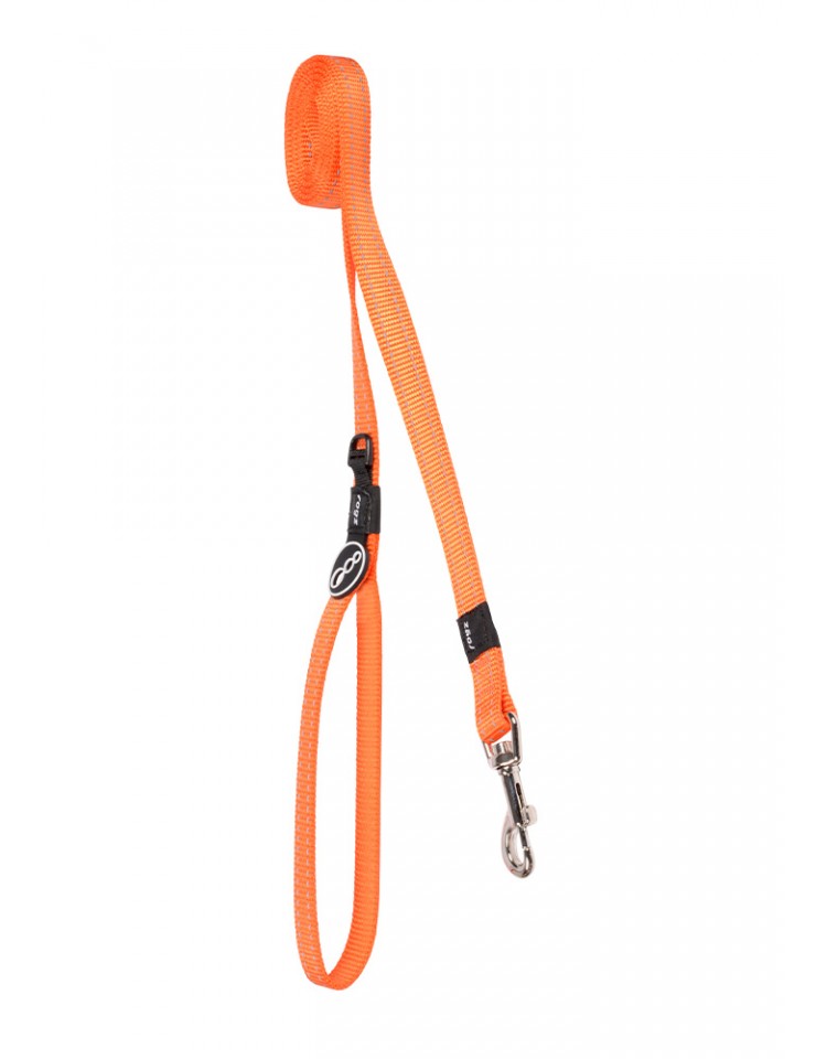 kiwipet-trela-rogz-cao-medio-classic-lead-laranja