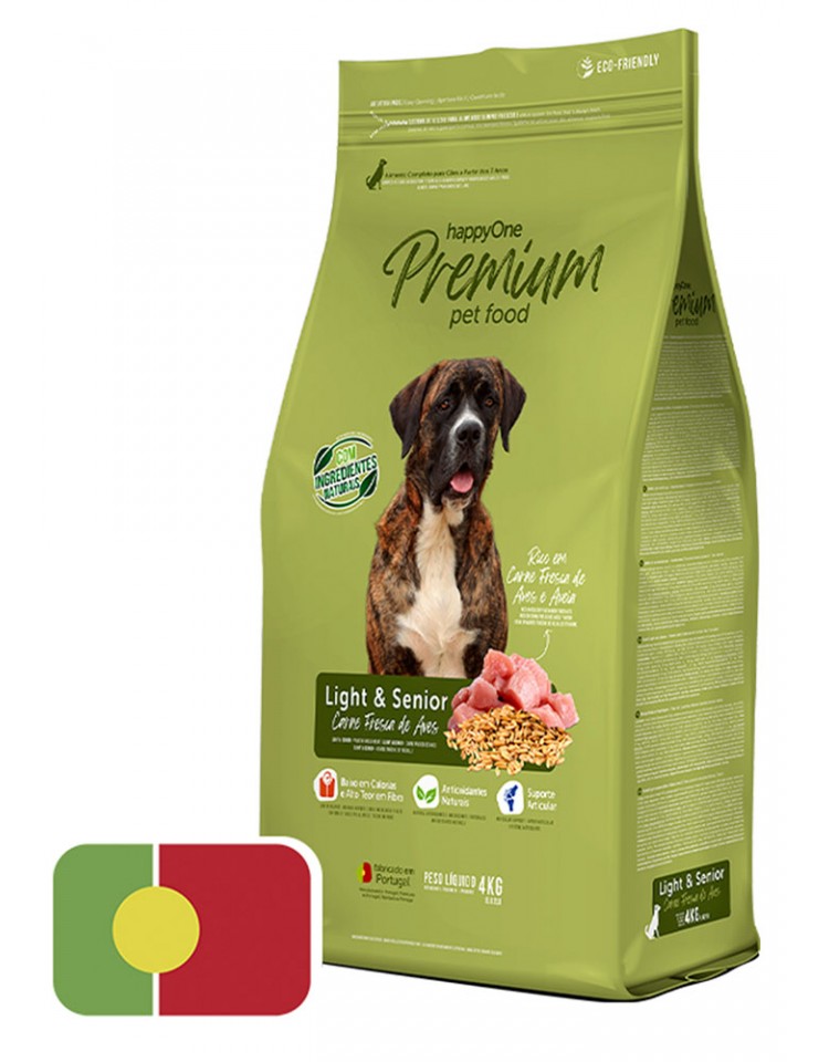 kiwipet-racao-happyone-premium-cao-adulto-4kg-seca-light-senior-lado