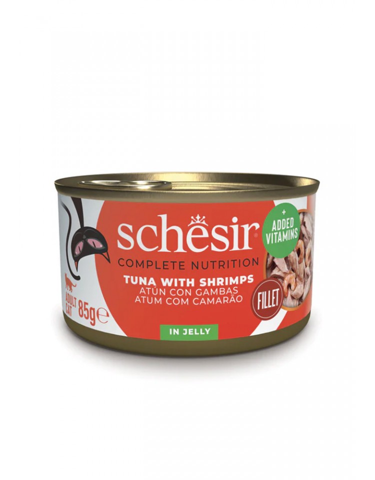 kiwipet-racao-schesir-gato-adulto-humida-85g-filete-gelatina-atum-gambas-frente