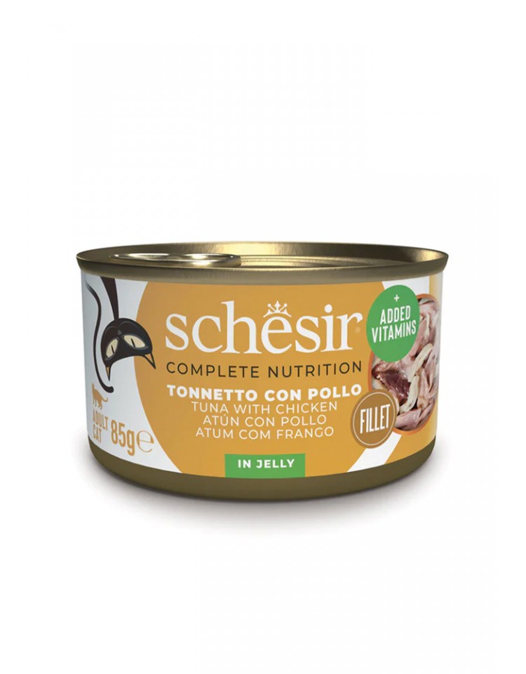 kiwipet-racao-schesir-gato-adulto-humida-85g-filete-gelatina-atum-frango-frente