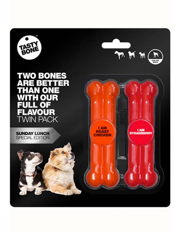 kiwipet-brinquedo-tastybone-cao-pack-bife-frango-assado-morango-pequeno